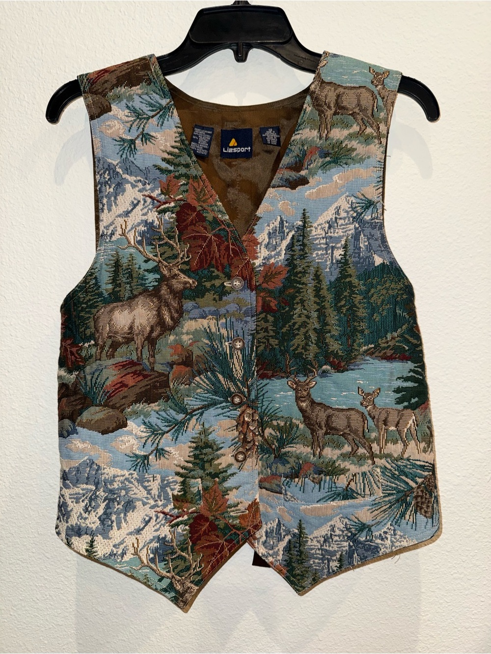 Vintage LizSport Tapestry Vest
